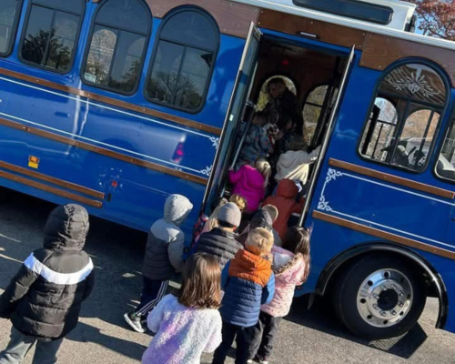  The New Jonesboro Trolley Bus Visits Pre-k!